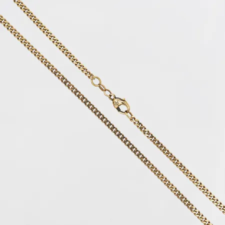 Kedja, Pansar, Balestra, Italien, längd 43cm, bredd 3mm, 18K guld Vikt: 12,4 g