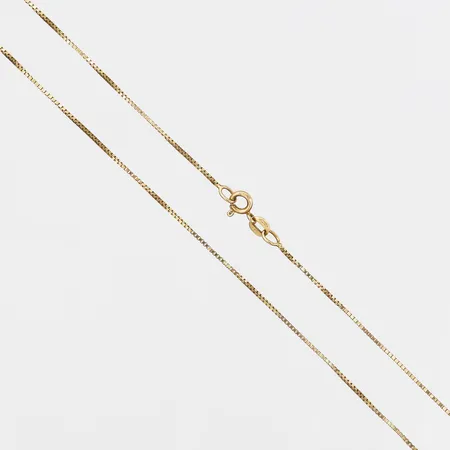 Kedja, Venezia, Balestra, längd: 41 cm, bredd: 1 mm, 18K guld. Vikt: 2,5 g
