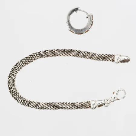 Diverse silver, stenar, bucklor, brott, 925/1000 silver. Vikt: 13,4 g