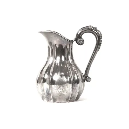 Gräddkanna, Gustaf Möllenborg Feron, Stockholm, 1868, höjd 13cm, slitage, silver. Vikt: 160,8 g