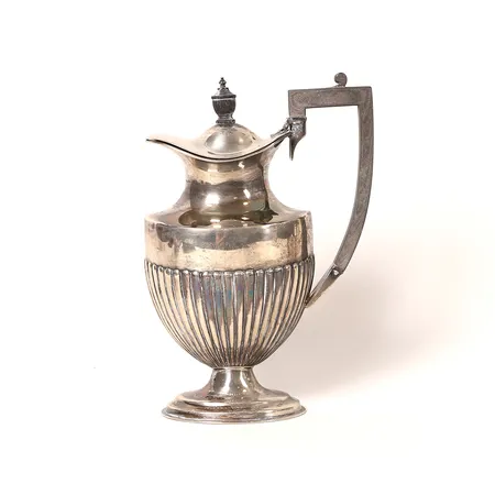 Kaffekanna med trähandtag, Mappin & Webb, Sheffield, England, 1905, höjd 20cm, slitage, bruttovikt 304,8g Vikt: 0 g