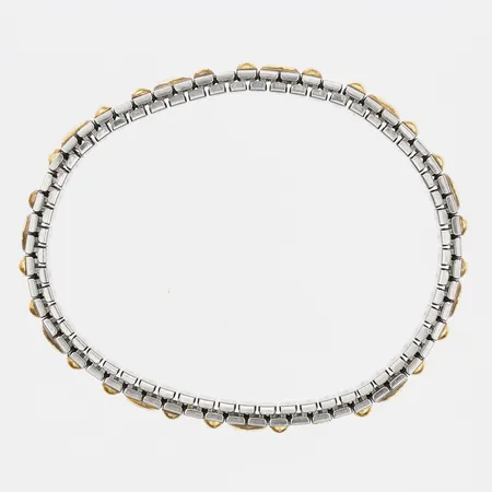 Armband, Nomination, med dekor av hjärtan samt prickar i 18K guld, flexiband med innermått om ca 60mm, rostfritt stål Vikt: 14,2 g