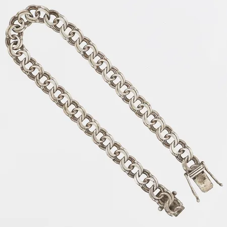 Armband, Bismarck, längd 19cm, bredd 6mm, silver Vikt: 9,8 g