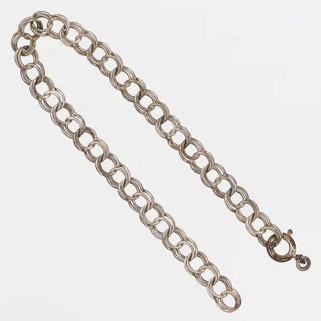 Armband, Bismarck, skadad/defekt, längd 14cm, bredd 5mm, silver, lås av. Vikt: 3 g