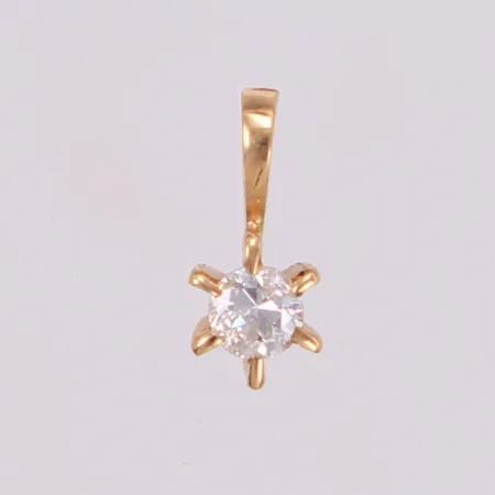 Hänge med diamant 1xca 0,14ct, 10x5mm, 18K Vikt: 0,5 g