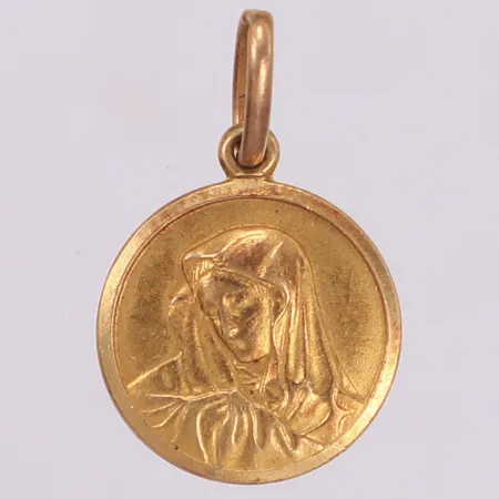 Hänge Madonna, 14x22mm, gravyr, 18K Vikt: 2,1 g