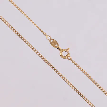 Kedja pansar, längd 65cm, bredd 1,5mm, 18K Vikt: 4 g