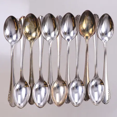 11 Kaffeskedar, modell Disa, längd 11cm, 830/2000 silver Vikt: 149,6 g