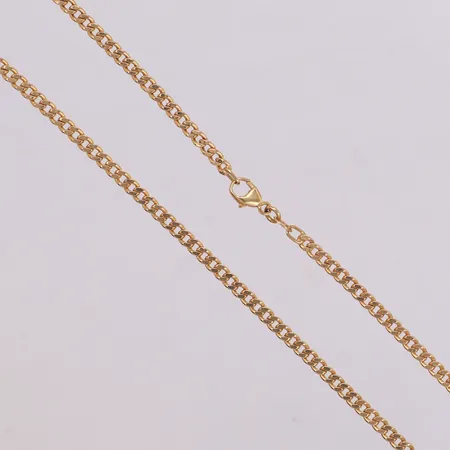 Kedja Pansar, längd 46cm, bredd 3mm, mindre bucklor, 18K Vikt: 6 g