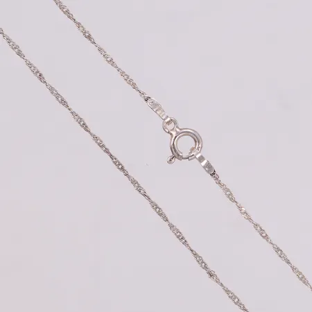 Kedja Singapore, längd 50cm, bredd 1mm, 925/1000 silver Vikt: 1,6 g