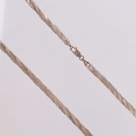 Collier, längd 43cm, bredd 5mm, 925/1000 silver Vikt: 11,8 g
