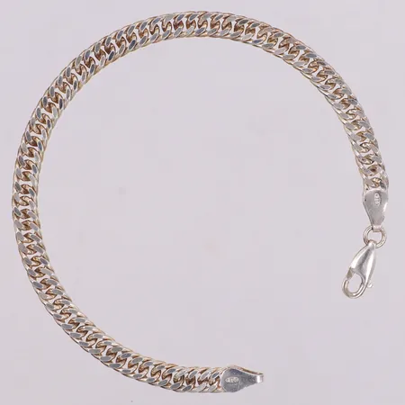 Armband Pansar, längd 18,5cm, bredd 5mm, 925/1000 silver Vikt: 10 g