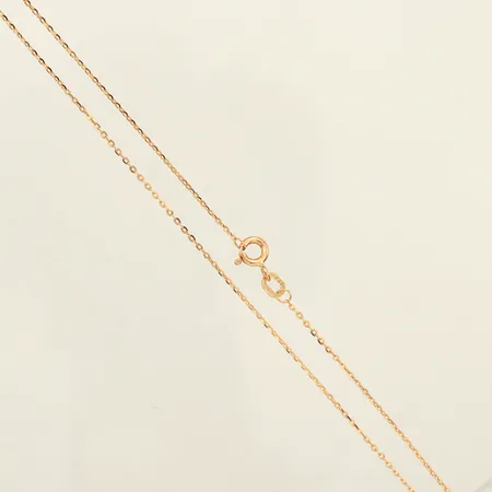 Kedja Ankar, längd 38,5cm, bredd 0,7mm, GHA, 18K  Vikt: 1,1 g