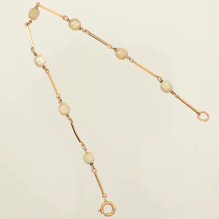 Armband, pärlor, defekta, längd 19cm, bredd 0,9-5mm, 18K Vikt: 3,6 g