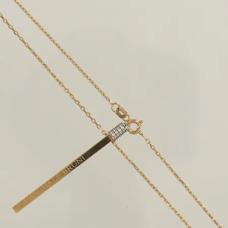 Kedja Ankar, längd 42,5cm, bredd 1,3mm, integrerat hänge, längd 46mm, bredd 2,5mm, buckligt, design Pasquale Bruni, 14K Vikt: 3,1 g