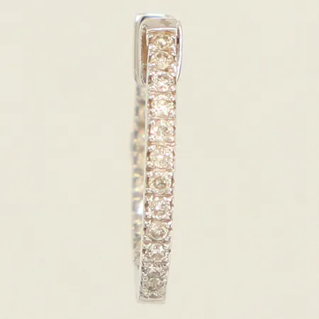 Udda örhänge med diamanter 22x ca 0,01ct, Ø14mm, bredd 1,4mm, Sophie by Sophie, vitguld, 18K  Vikt: 0,9 g