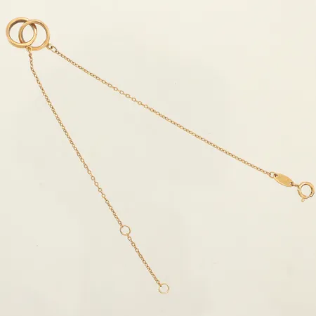 Armband, längd 16,5cm/19cm, bredd 0,8-9mm, liten buckla, 18K  Vikt: 1,4 g