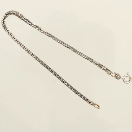 Armband Rävsvans, längd 18cm, bredd 2mm, vitguld, 18K  Vikt: 5,2 g