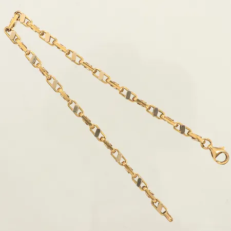 Armband, längd 21cm, bredd 3,7mm, 18K  Vikt: 6,8 g