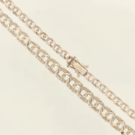 Collier doserad Bismarck, längd 41,5cm, bredd 3,6-5,8mm, 925/1000 silver  Vikt: 8,9 g