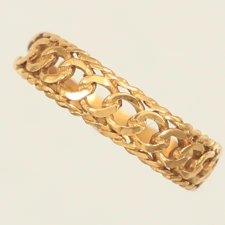 Ring, stl 15½, bredd 1,8-4,4mm, defekt, 18K Vikt: 1,3 g