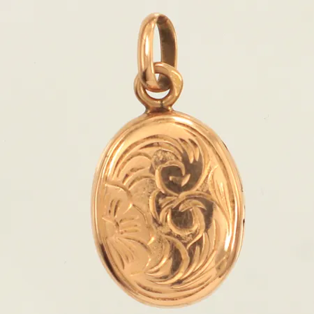 Medaljong, längd 25mm, bredd 13,3mm, 18K 