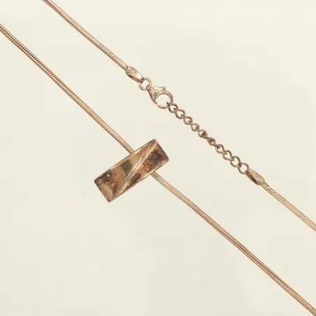 Kedja Ormlänk, längd 43-45,5cm, bredd 1,6mm, GHA, 925/1000 silver  Vikt: 10,5 g