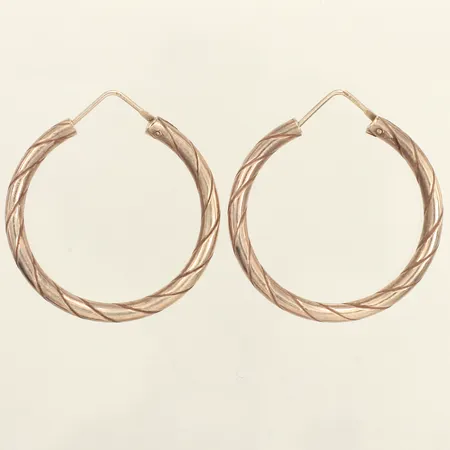 Ett par örhängen, Ø39mm, bredd 4mm, 925/1000 silver  Vikt: 8,4 g