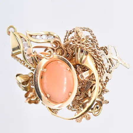 Diverse guld, 18K. Vikt: 9,5 g