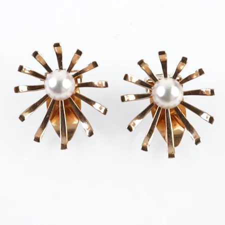 Örhängen m pärlor, Ø19mm, 18k Vikt: 5,8 g