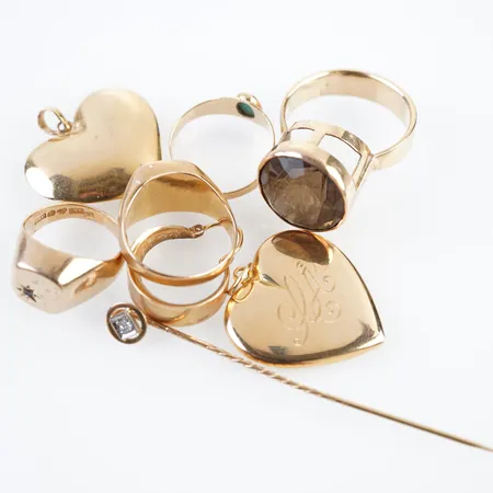 Diverse guld, 18k Vikt: 25,8 g
