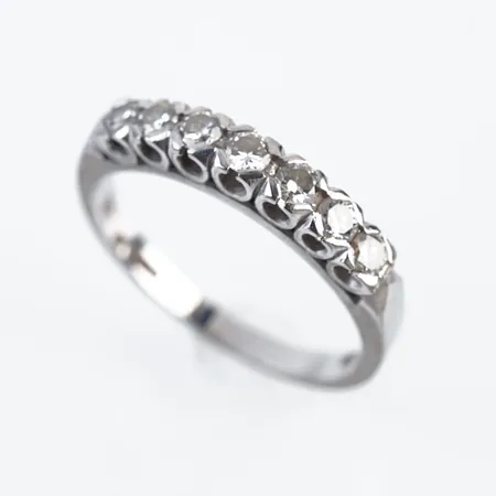Ring m diamanter 0,39ct enligt gravyr, vitguld, stl 17½(549, bredd 3mm, 18k Vikt: 3 g