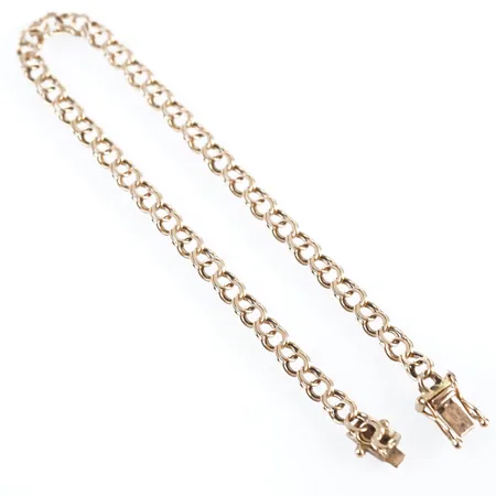 Armband, bismarck, 17,5cm, bredd 3,5mm, 18k Vikt: 4,3 g