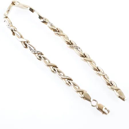 Armband, 18,5cm, bredd 5mm, 14k Vikt: 5 g
