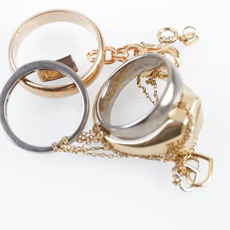 Diverse guld, 18k Vikt: 23 g