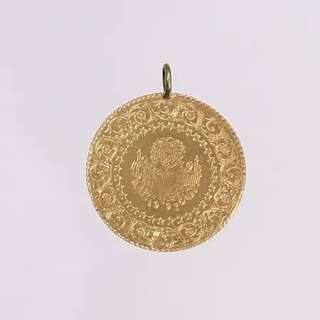 Hänge mynt, Ø21mm, ögla ej guld, 21K Bruttovikt: 3,6g Vikt: 3,6 g