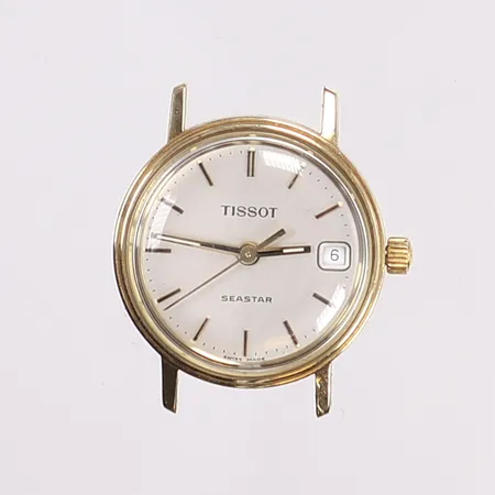 Damur Tissot Seastar, Ø22mm, quartz, defekt går ej, saknar band, 14K i boett, Bruttovikt: 9,7g