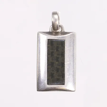 Hänge med kolfiber, 36x16mm, till. Alexander, silver 925/1000 Vikt: 5,5 g
