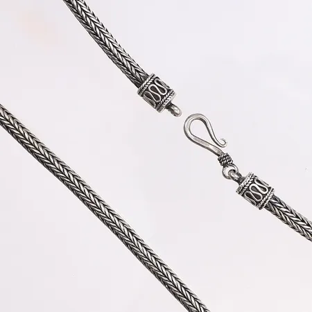 Halskedja, 50cm, bredd 4,5mm, silver 925/1000 Vikt: 40,5 g