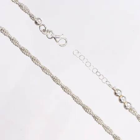 Halscollier, ställbar längd 41-44cm, bredd 3,5mm, silver 925/1000 Vikt: 6,7 g