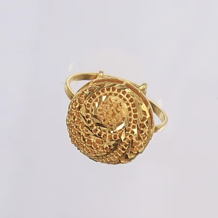 Ring, ställbar stl ca 16, bredd 1-15mm, 21K Vikt: 2,5 g