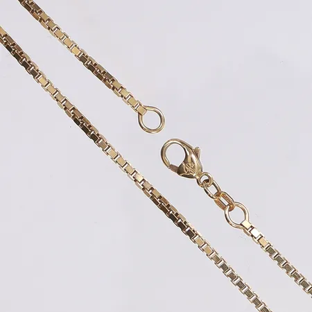 Halskedja Venezia, 45cm, bredd 2mm, 18K Vikt: 13 g
