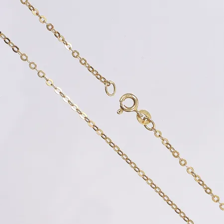 Halskedja, 44cm, bredd 2mm, 18K Vikt: 3,2 g