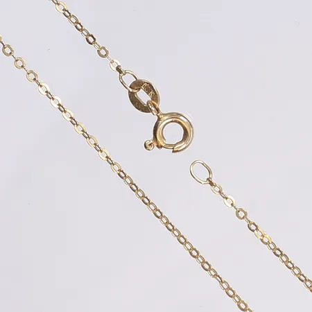 Halskedja, 46cm, bredd 1,5mm, 18K Vikt: 1,8 g