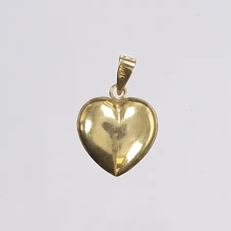 Hänge hjärta, 18x12mm, bucklig/repig, 18K Vikt: 0,6 g