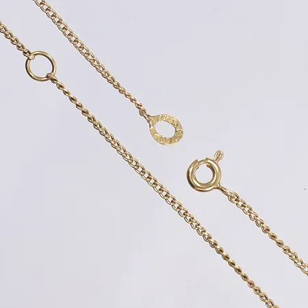 Halskedja, pansarlänk, längd 64cm, bredd 1mm, 18K  Vikt: 4,3 g