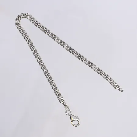 Armband, pansarlänk, längd, 20cm, bredd 4mm, silver 925/1000 Vikt: 9 g