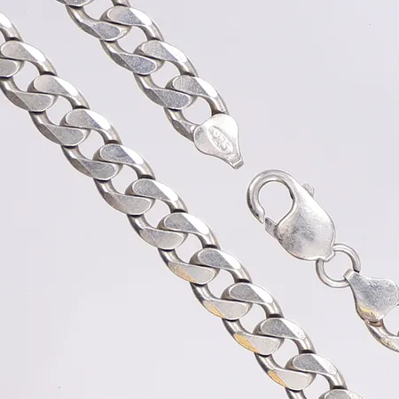 Halskedja pansar, 50cm, bredd 8mm, slitage, silver 925/1000 Vikt: 52,2 g