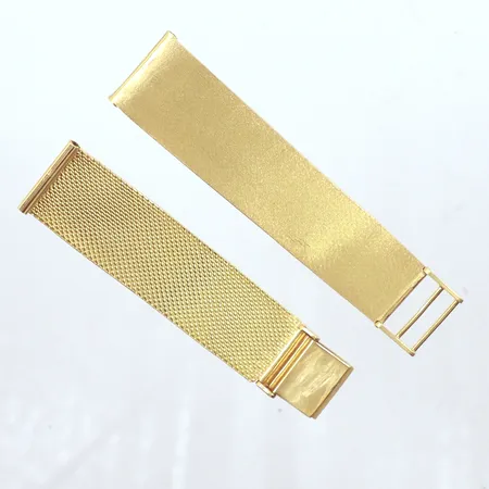 Klockarmband, längd 16cm, bredd 15,5-18,5mm, ojämn,  18k 