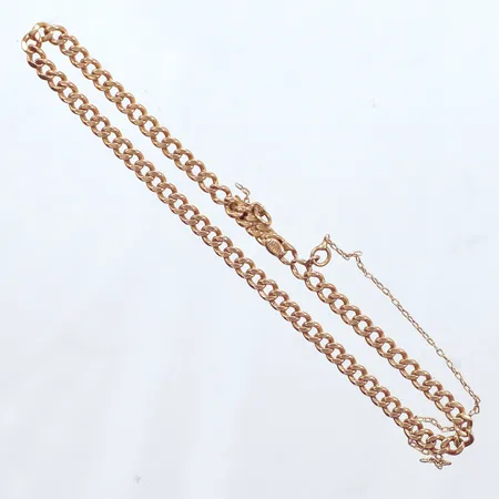 Armband, Pansar, längd 17,5 cm, bredd 2,4mm, säkerhetskedja defekt, kistlås, 18k Vikt: 4,6 g